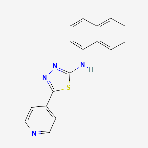 N-(1-naphthalenyl)-5-pyridin-4-yl-1,3,4-thiadiazol-2-amine