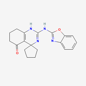 2-(1,3-Benzoxazol-2-ylamino)-5-spiro[1,6,7,8-tetrahydroquinazoline-4,1'-cyclopentane]one