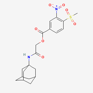 molecular formula C20H24N2O7S B1663223 [(Adamantan-1-yl)carbamoyl]methyl 4-methanesulfonyl-3-nitrobenzoate CAS No. 573965-48-7