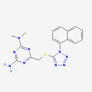 N2,N2-dimethyl-6-[[[1-(1-naphthalenyl)-5-tetrazolyl]thio]methyl]-1,3,5-triazine-2,4-diamine