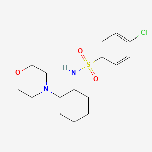 molecular formula C16H23ClN2O3S B1663230 4-chloro-N-(2-morpholin-4-ylcyclohexyl)benzenesulfonamide 