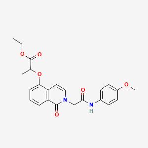 molecular formula C23H24N2O6 B1663238 ethyl 2-[(2-{[(4-methoxyphenyl)carbamoyl]methyl}-1-oxo-1,2-dihydroisoquinolin-5-yl)oxy]propanoate CAS No. 868224-58-2