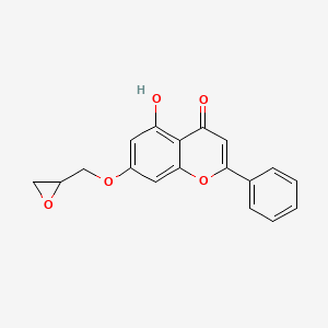 molecular formula C18H14O5 B1663244 5-Hydroxy-7-(oxiran-2-ylmethoxy)-2-phenylchromen-4-one CAS No. 84858-42-4