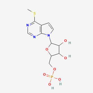 B1663260 [3,4-Dihydroxy-5-(4-methylsulfanylpyrrolo[2,3-d]pyrimidin-7-yl)oxolan-2-yl]methyl dihydrogen phosphate CAS No. 16684-22-3