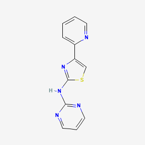 molecular formula C12H9N5S B1663267 4-pyridin-2-yl-N-pyrimidin-2-yl-1,3-thiazol-2-amine CAS No. 315702-93-3
