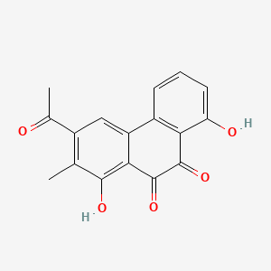 molecular formula C17H12O5 B1663269 Haloquinone CAS No. 80902-01-8