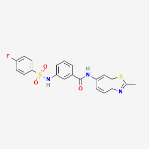 3-(4-fluorobenzenesulfonamido)-N-(2-methyl-1,3-benzothiazol-6-yl)benzamide