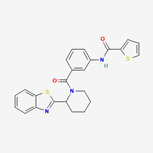 N-[3-[2-(1,3-benzothiazol-2-yl)piperidine-1-carbonyl]phenyl]thiophene-2-carboxamide