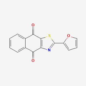 molecular formula C₁₅H₇NO₃S B1663274 2-(Furan-2-yl)benzo[f][1,3]benzothiazole-4,9-dione CAS No. 14782-19-5