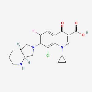7-[(4aS,7aS)-1,2,3,4,4a,5,7,7a-octahydropyrrolo[3,4-b]pyridin-6-yl]-8-chloro-1-cyclopropyl-6-fluoro-4-oxoquinoline-3-carboxylic acid