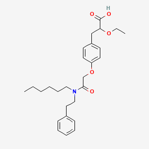molecular formula C₂₇H₃₇NO₅ B1663278 PPAR(alpha)-MO-1 CAS No. 810677-36-2