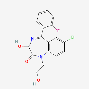 molecular formula C₁₇H₁₄ClFN₂O₃ B1663290 Doxefazepam CAS No. 40762-15-0