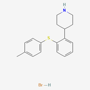 molecular formula C₁₈H₂₂BrNS B1663294 Tedatioxetine hydrobromide CAS No. 960151-65-9