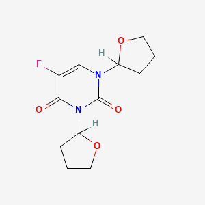 molecular formula C₁₂H₁₅FN₂O₄ B1663295 1,3-Bis(tetrahydro-2-furanyl)-5-fluoro-2,4-pyrimidinedione CAS No. 62987-05-7