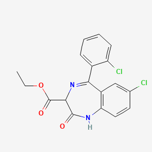 molecular formula C18H14Cl2N2O3 B1663309 Ethyl dirazepate CAS No. 23980-14-5