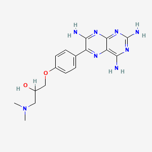 molecular formula C₁₇H₂₂N₈O₂ B1663310 1-(Dimethylamino)-3-[4-(2,4,7-triaminopteridin-6-yl)phenoxy]propan-2-ol CAS No. 96558-24-6