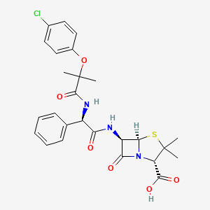 molecular formula C₂₆H₂₈ClN₃O₆S B1663311 Fibracillin CAS No. 51154-48-4