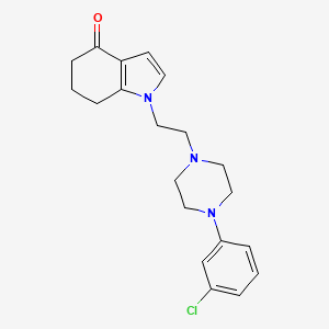 molecular formula C₂₀H₂₄ClN₃O B1663312 1-[2-[4-(3-氯苯基)哌嗪-1-基]乙基]-6,7-二氢-5H-吲哚-4-酮 CAS No. 496921-73-4