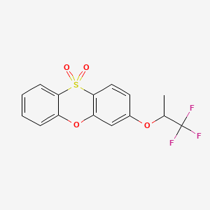 molecular formula C₁₅H₁₁F₃O₄S B1663313 3-(1,1,1-Trifluoropropan-2-yloxy)phenoxathiine 10,10-dioxide CAS No. 205187-35-5