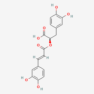 molecular formula C₁₈H₁₆O₈ B1663320 Rosmarinic acid CAS No. 537-15-5