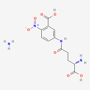 molecular formula C₁₂H₁₆N₄O₇ B1663323 Ammonium (S)-5-((4-amino-4-carboxy-1-oxobutyl)amino)-2-nitrobenzoate CAS No. 63699-78-5