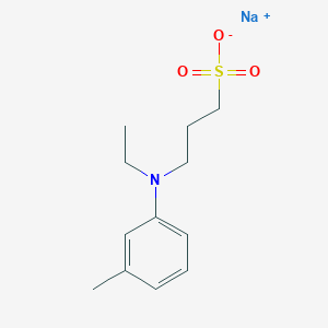 molecular formula C₁₂H₁₈NNaO₃S B1663324 Sodium 3-(N-ethyl-3-methylanilino)propanesulfonate CAS No. 40567-80-4