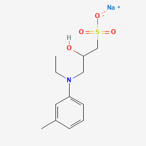 molecular formula C₁₂H₁₈NNaO₄S B1663325 3-(N-Ethyl-3-methylanilino)-2-hydroxypropanesulfonic acid sodium salt CAS No. 82692-93-1