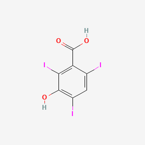 molecular formula C7H3I3O3 B1663327 3-Hydroxy-2,4,6-triiodobenzoic acid CAS No. 53279-72-4