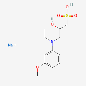 molecular formula C₁₂H₁₈NNaO₅S B1663333 3-(乙基(3-甲氧基苯基)氨基)-2-羟基丙烷-1-磺酸钠二水合物 CAS No. 82692-96-4