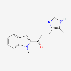 molecular formula C16H17N3O B1663337 3-(5-methyl-1H-imidazol-4-yl)-1-(1-methylindol-2-yl)propan-1-one CAS No. 117186-80-8