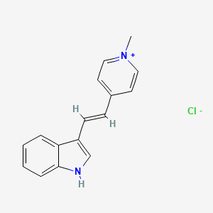 molecular formula C16-H15-N2.Cl B1663339 4-(2-(1H-Indol-3-yl)vinyl)-1-methylpyridinium chloride CAS No. 64651-39-4