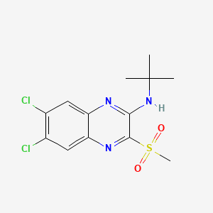 molecular formula C13H15Cl2N3O2S B1663340 N-(tert-Butyl)-6,7-dichloro-3-(methylsulfonyl)quinoxalin-2-amine CAS No. 281209-71-0