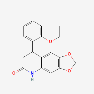 molecular formula C18H17NO4 B1663344 8-(2-ethoxyphenyl)-7,8-dihydro[1,3]dioxolo[4,5-g]quinolin-6(5H)-one CAS No. 599151-35-6