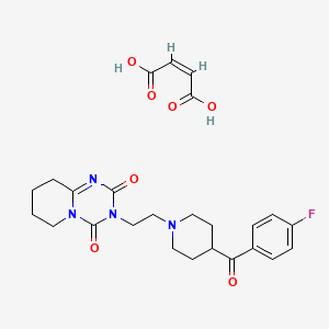 molecular formula C21-H25-F-N4-O3.C4-H4-O4 B1663356 3-(2-(4-(4-Fluorobenzoyl)piperidin-1-yl)ethyl)-6,7,8,9-tetrahydro-2H-pyrido(1,2-a)-1,3,5-triazine-2,4(3H)dione maleate CAS No. 133364-63-3