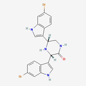 B1663368 (3s,5r)-3,5-Bis(6-Bromo-1h-Indol-3-Yl)piperazin-2-One CAS No. 264624-39-7