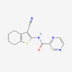 molecular formula C14H12N4OS B1663372 CID 697851 