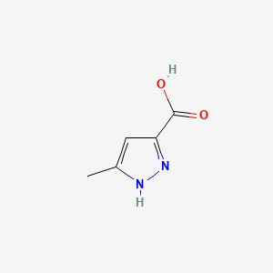 molecular formula C5H6N2O2 B1663383 5-Methyl-1H-pyrazole-3-carboxylic acid CAS No. 402-61-9