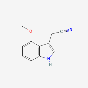 molecular formula C11H10N2O B1663384 2-(4-甲氧基-1H-吲哚-3-基)乙腈 CAS No. 4837-74-5