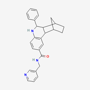6-phenyl-N-(pyridin-3-ylmethyl)-5,6,6a,7,8,9,10,10a-octahydro-7,10-methanophenanthridine-2-carboxamide