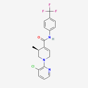 molecular formula C19H17ClF3N3O B1663396 (3S)-1-(3-chloropyridin-2-yl)-3-methyl-N-[4-(trifluoromethyl)phenyl]-3,6-dihydro-2H-pyridine-4-carboxamide CAS No. 1116118-27-4