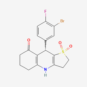molecular formula C17-H15-Br-F-N-O3-S B1663399 Unii-TM1S7yda00 CAS No. 227609-66-7