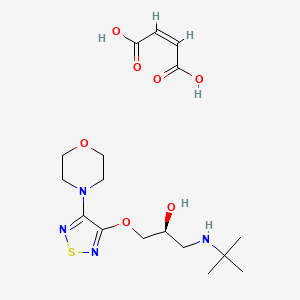 molecular formula C₁₇H₂₈N₄O₇S B1663401 Timolol maleate CAS No. 26921-17-5