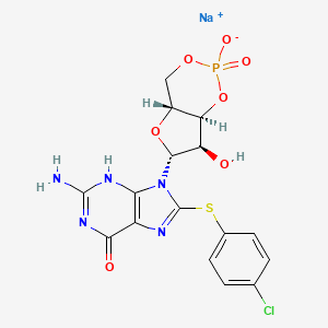 molecular formula C16H14ClN5NaO7PS B1663403 8-(4-chlorophenylthio)-cGMP.Na CAS No. 51239-26-0