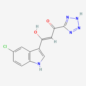 molecular formula C12H8ClN5O2 B1663405 1-(5-Chloroindol-3-YL)-3-hydroxy-3-(2H-tetrazol-5-YL)-propenone CAS No. 245426-70-4