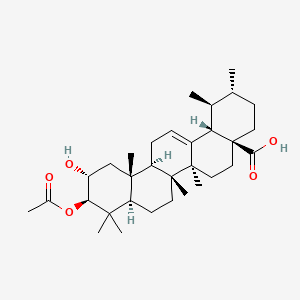 molecular formula C32H50O5 B1663406 3-O-Acetylcorosolic acid CAS No. 700370-58-7