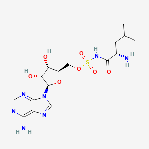 molecular formula C₁₆H₂₅N₇O₇S B1663416 5'-O-(L-Leucylsulfamoyl)adenosine CAS No. 288591-93-5