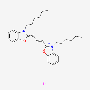 molecular formula C₂₉H₃₇IN₂O₂ B1663420 3,3'-Dihexyloxacarbocyanine iodide CAS No. 53213-82-4