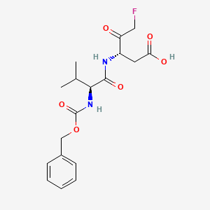 (3S)-5-fluoro-3-[[(2S)-3-methyl-2-(phenylmethoxycarbonylamino)butanoyl]amino]-4-oxopentanoic acid