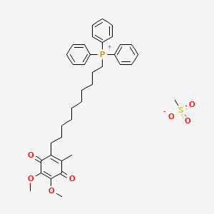 molecular formula C₃₈H₄₇O₇PS B1663449 Mitoquinone mesylate CAS No. 845959-50-4