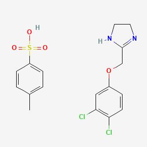 molecular formula C₁₇H₁₈Cl₂N₂O₄S B1663450 Fenmetozole Tosylate CAS No. 83474-08-2